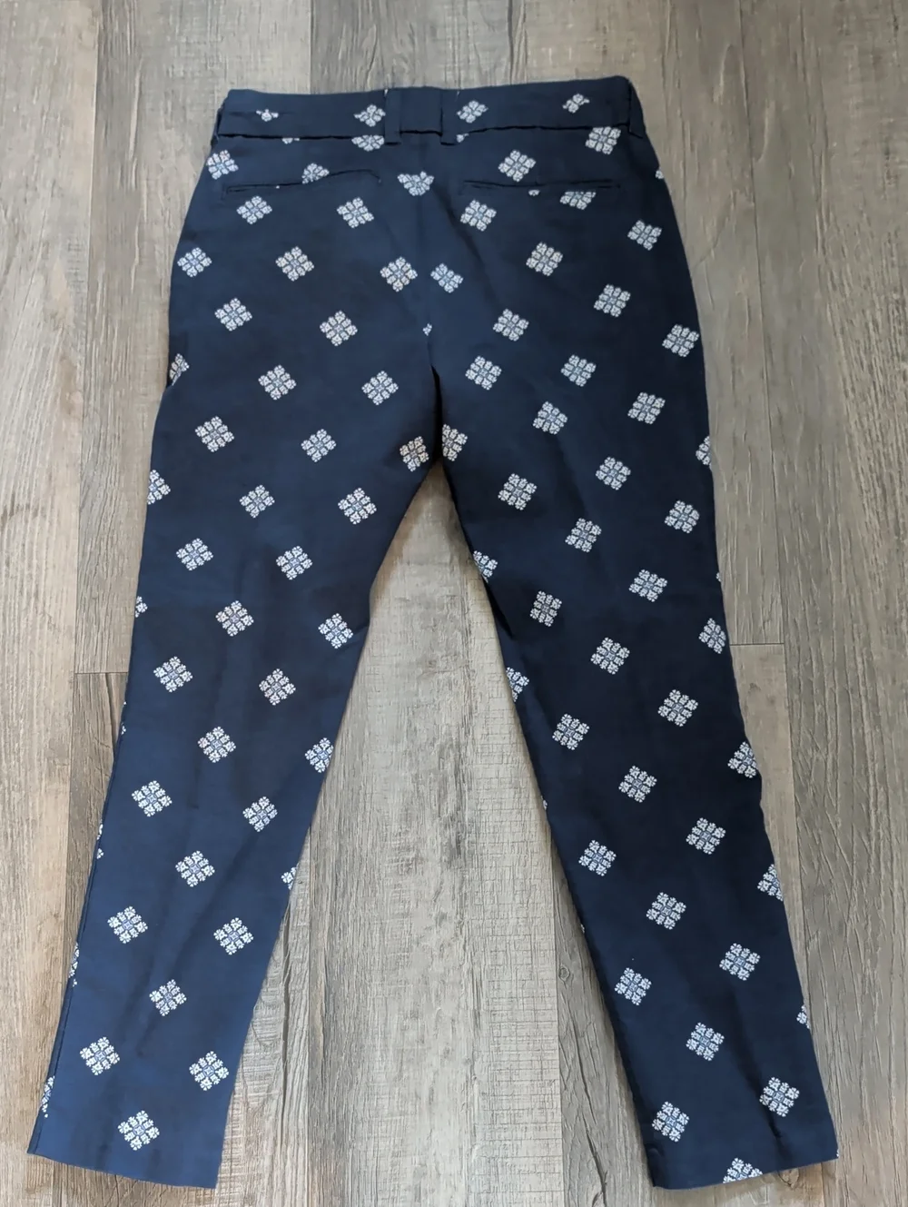 GAP Navy Printed Women’s Stretch Chino Slim Pants